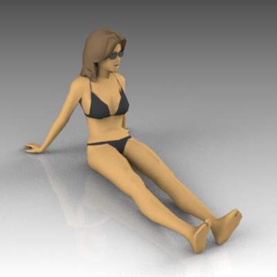 Female figure for pool or beach 
setting.. 