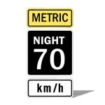 US Night Speed Limit, metric version; 24