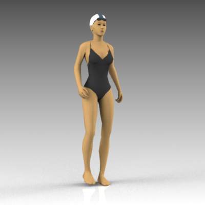 Female competition swimmer. 
