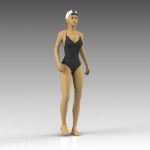 Female competition swimmer