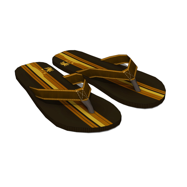 Mens Thong Sandals 3D Model - FormFonts 3D Models & Textures