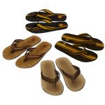 Men's thong sandals in four designs.