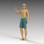 Male figure for pool or beach