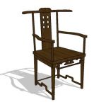 Rosewood chinese dining chair with arm rest