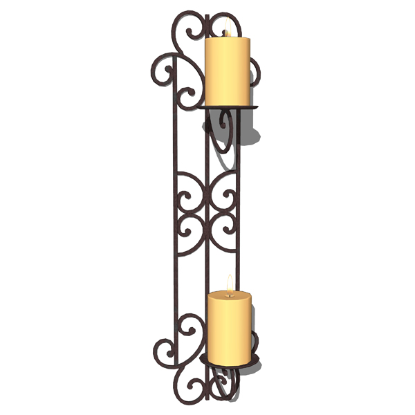 4 different wrought iron wall candle holders.. 