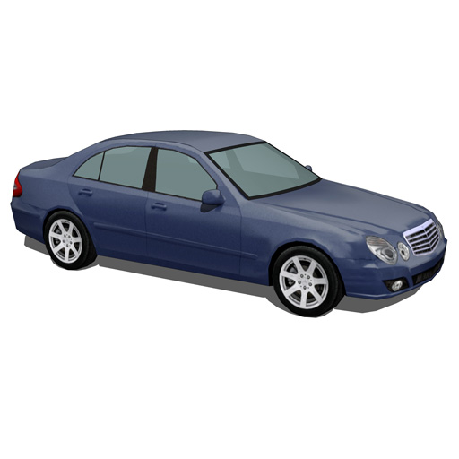 Mercedes Benz E320 in low poly version (fully text.... 