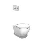 'White' wall hung WC pan
designed by David Chippe...