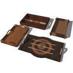 Set of wood serving trays.