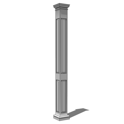 Square columns with Tuscan capital and base and pa.... 
