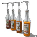 A selection of 4 Monin coffee syrups