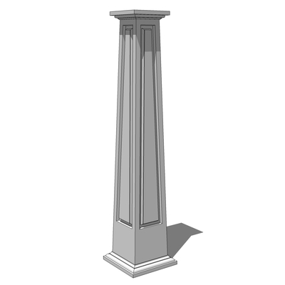 Square, tapered columns, with panelled faces and s.... 