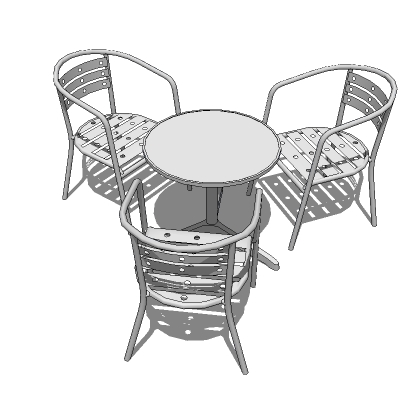 Complete cafe/bistro set with chairs already arran.... 