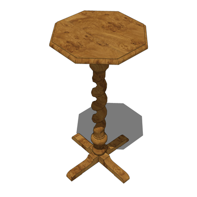 An octagonal wine table with barley twist leg in a.... 