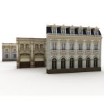 Three neo-classical facades. 
(low poly models)