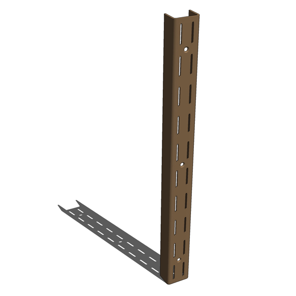 Steel rails for modular wall 
mounted shelves. 