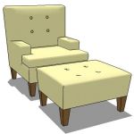 Gallinger armchair with ottoman