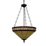 A traditional leaded glass ceiling pendant. Suitab...