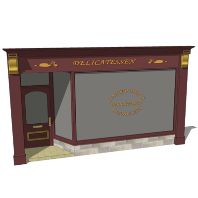 A collection of Deli shop fronts.. 