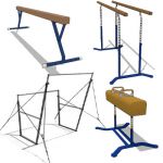 Collection of gymnastic equipment