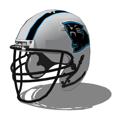 Carolina Panthers football helmet. 