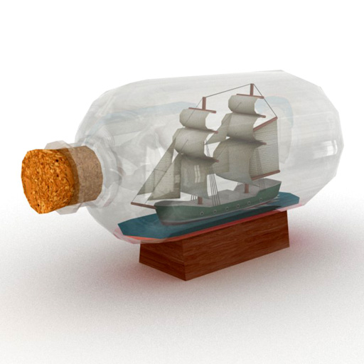 Simple ship in a bottle.. 