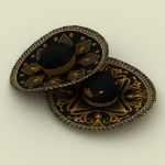 Two full textured mariachi 
hats.