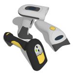 Three different styles of handheld barcode scanner...