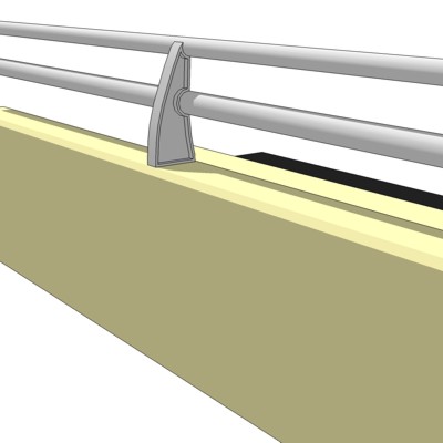 Aluminum Double Hand Rail / Guard Rail usually sit.... 