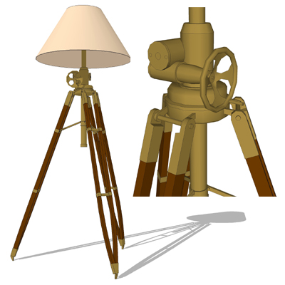 The Royal Marine Tripod Floor Lamp is a reproducti.... 