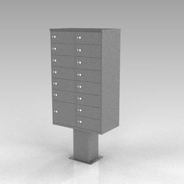 Exterior cluster mailbox on pedestal; height (incl.... 