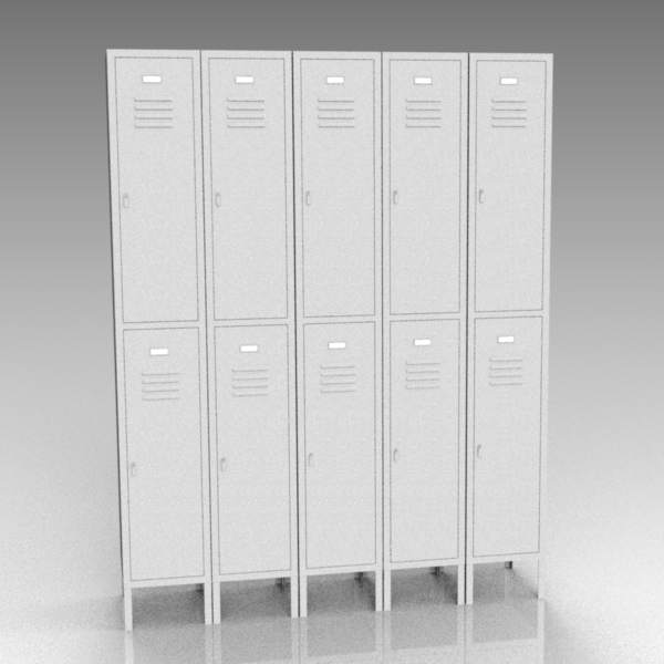 2 compartment standard locker; 6ft x 1ft x 15