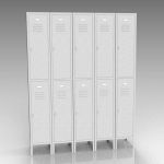 2 compartment standard locker; 6ft x 1ft x 15