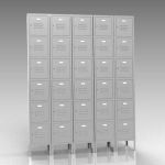 6 unit standard locker; 6ft x 1ft x 15