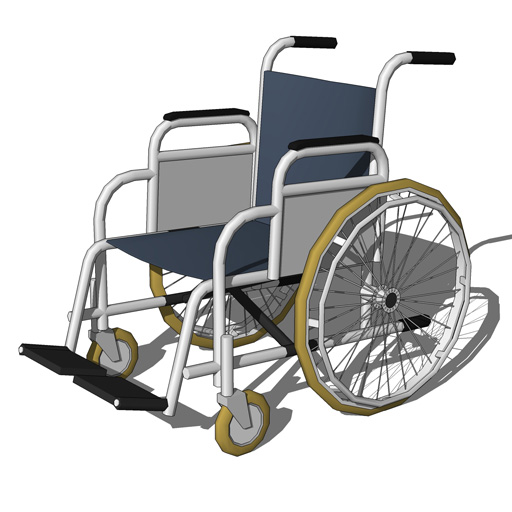 Three wheelchairs in standard 
size.. 