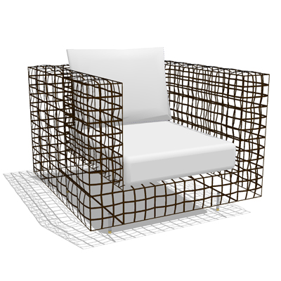 A visually stunning geometric set of chairs, couch.... 