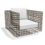A visually stunning geometric set of chairs, couch...