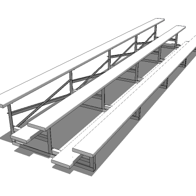 3 tier bleachers, from 12ft to 27ft (approx 4m - 9.... 