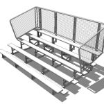 5 tier bleachers, from 15ft to 30ft (approx 5m - 1...