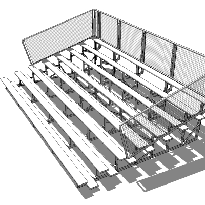 8 tier bleachers from 15 ft to 30ft (approx 5m -10.... 