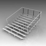 10 tier bleachers, from 15ft to 30ft (approx 5m - ...