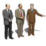 This set contains three models of 
male executive...