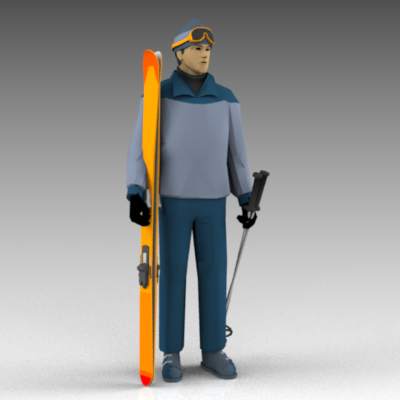A selection of male and female skiers. 