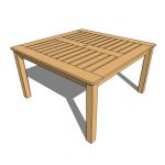 Cedar garden table with umbrella stand