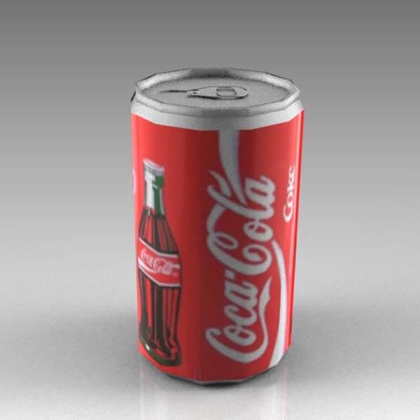 Low poly coke can; SketchUp V3 is more facetted th.... 
