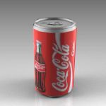 Low poly coke can; SketchUp V3 is more facetted th...