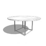 PK54 marble topped table by Fritz Hansen, designed...