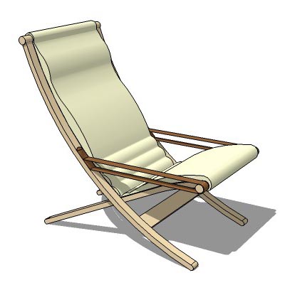 Foldable lounge chair with canvas upholstered foam.... 