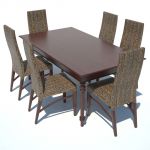 Traditional Dining Set 02 includes the Rattan Dini...