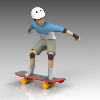 Boy on skateboard. 