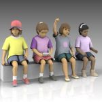Replacement figures for earlier seated kids, kid01...